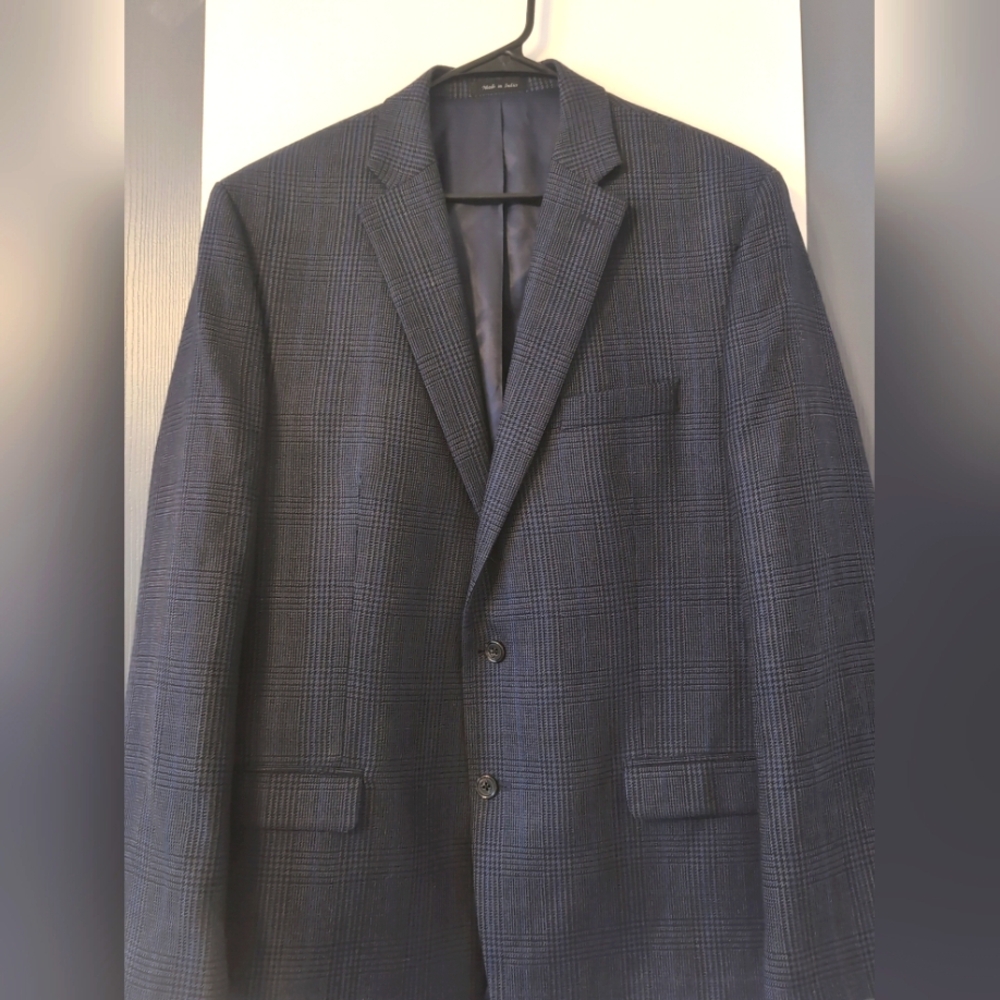 Lauren Ralph Lauren Men's Wool Tweed Houndstooth‎ Blazer Size 46L
